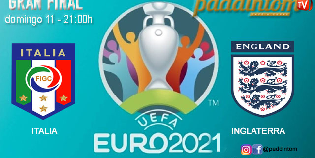 UEFA Euro 2021. Gran final. Domingo 11 de Julio, Italia - Inglaterra a las 21.00h. Disfruta de nuestra promoción de tu copa de J&B a 4€ con tu grupo de amigos en nuestras pantallas de TV en Paddintom Café & Copas