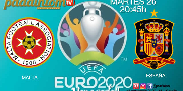 ⚽??EURO 2020 Clasificación. Martes 26 de Marzo Malta - España a las 20.45h Promoción de tu copa de ?‼️Ron Barceló a 4€ TV en Paddintom Café & Copas