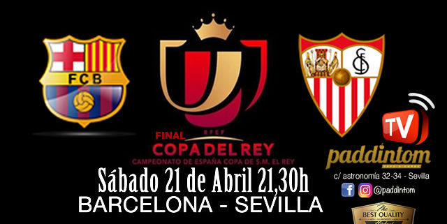 Final de la Copa del Rey 2018 Sábado 21 de Abril a las 21:30 Barcelona - Sevilla. Disfruta del partido y de nuestra promoción de tu copa de Ron Barceló a 4€
