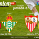 Jornada 37 Liga Santander 1ª División. Sábado 27 de mayo, Sevilla - Real Madrid a las 19.00h y Domingo 28 de mayo, Girona - Betis a las 19.00h. Ven a verlos a nuestras pantallas de TV en Paddintom Café & Copas
