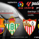 Jornada 5 Liga EA Sports 1ª División. Sábado 16 de septiembre, Barcelona - Betis a las 21.00h y Domingo 17 de septiembre, Sevilla - Las Palmas a a las 18.30h. Ven a verlos a Paddintom Café & Copas