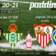 Jornada 16 Liga Santander 1ª División. Martes 29 de Diciembre, Sevilla - Villarreal a las 17.00h y Levante - Betis a las 21.30h. Ven a verlos a Paddintom Café & Copas